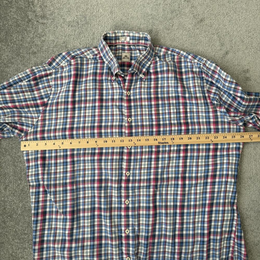 Peter Millar Shirt Mens XL Blue Pink Plaid Button Down Long Sleeve Casual Cotton - Picture 9 of 12